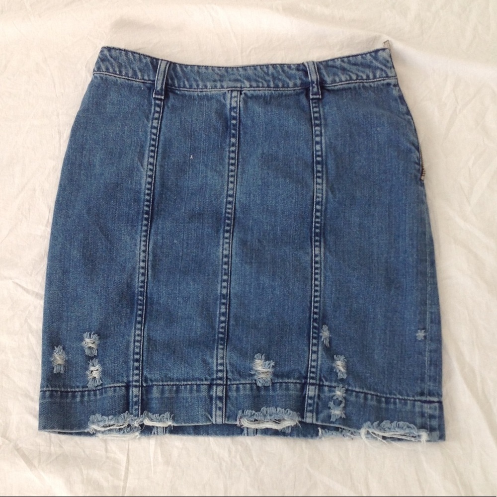 Public School New York Jean Skirt Denim Size XS Made in USA